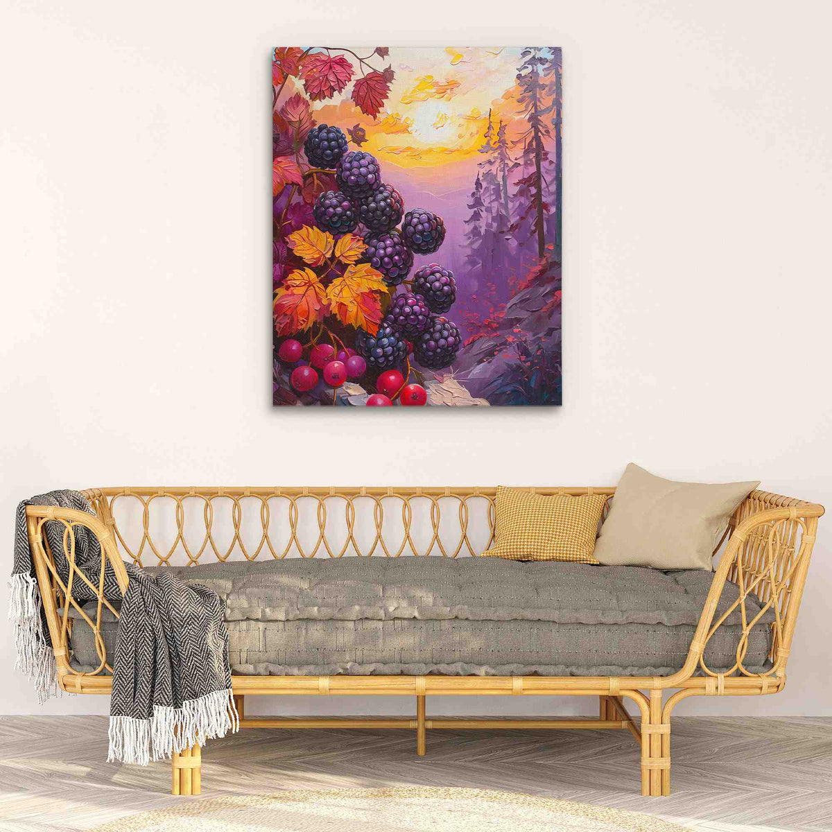 Wild Berries Nature Landscape - Luxury Wall Art