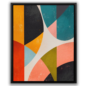 a picture of an abstract painting with a black frame