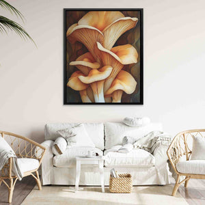 Huge Mushrooms - Earthy Tones Nature Canvas Print - Luxury Wall Art 