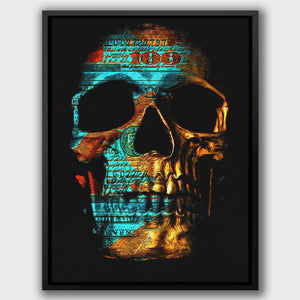 100$ Bill Skull - Luxury Wall Art