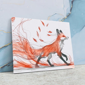 a card with a picture of a fox on it