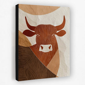 a painting of a bull on a piece of paper