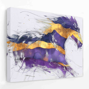 a painting of a horse on a white wall