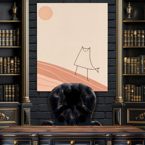 a black chair sitting in front of a book shelf