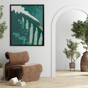 a living room with a chair and a book on the floor