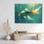 a painting of a goldfish on a white wall