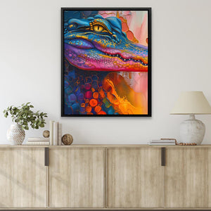 Crafty Crocodile Abstract Art - Luxury Wall Art 