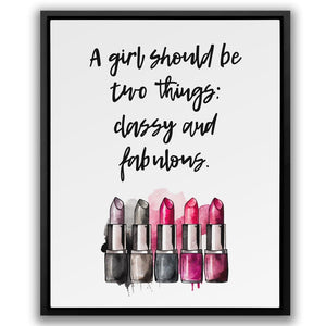 a picture of a group of lipsticks with the words a girl should be two