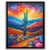a painting of a desert scene with a cactus