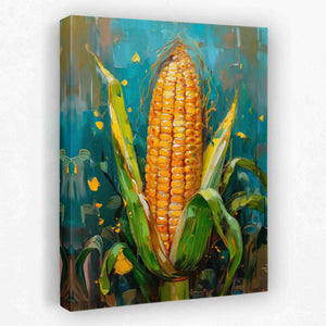 a painting of a corn on the cob