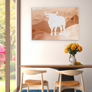 a table with two chairs and a vase with flowers on it