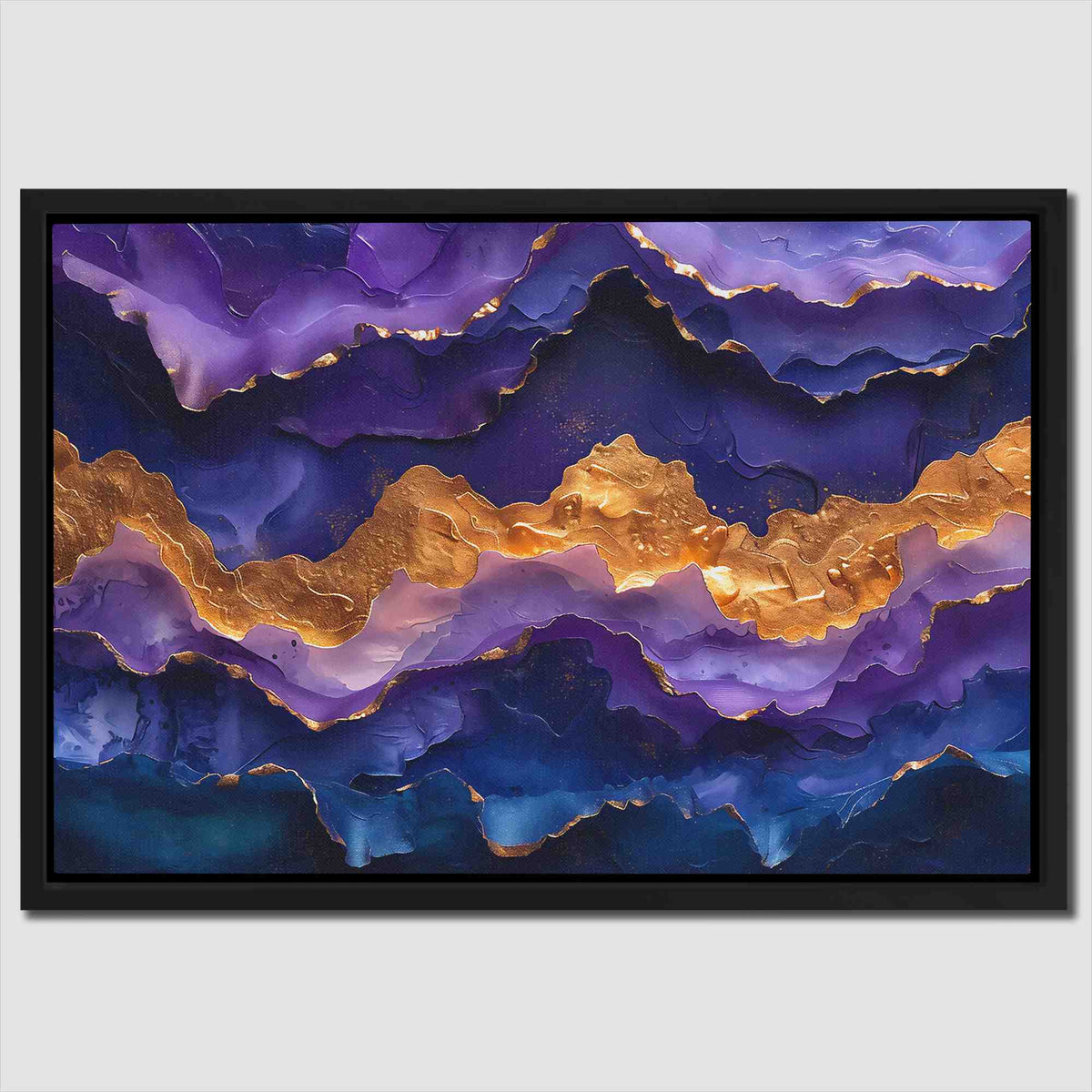 a picture of a painting of a mountain range