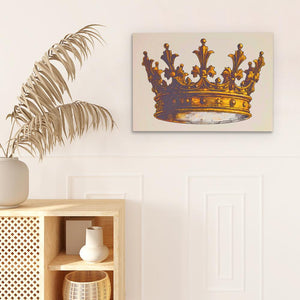 a picture of a crown on a wall