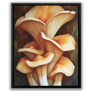 Huge Mushrooms - Earthy Tones Nature Canvas Print - Luxury Wall Art 