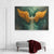 a painting on a wall of an angel wing