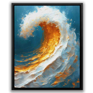 a painting of a wave in the ocean