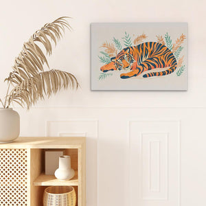 Napping Tiger: Peaceful Jungle Scene for Your Home - Luxury Wall Art 