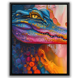 Crafty Crocodile Abstract Art - Luxury Wall Art 