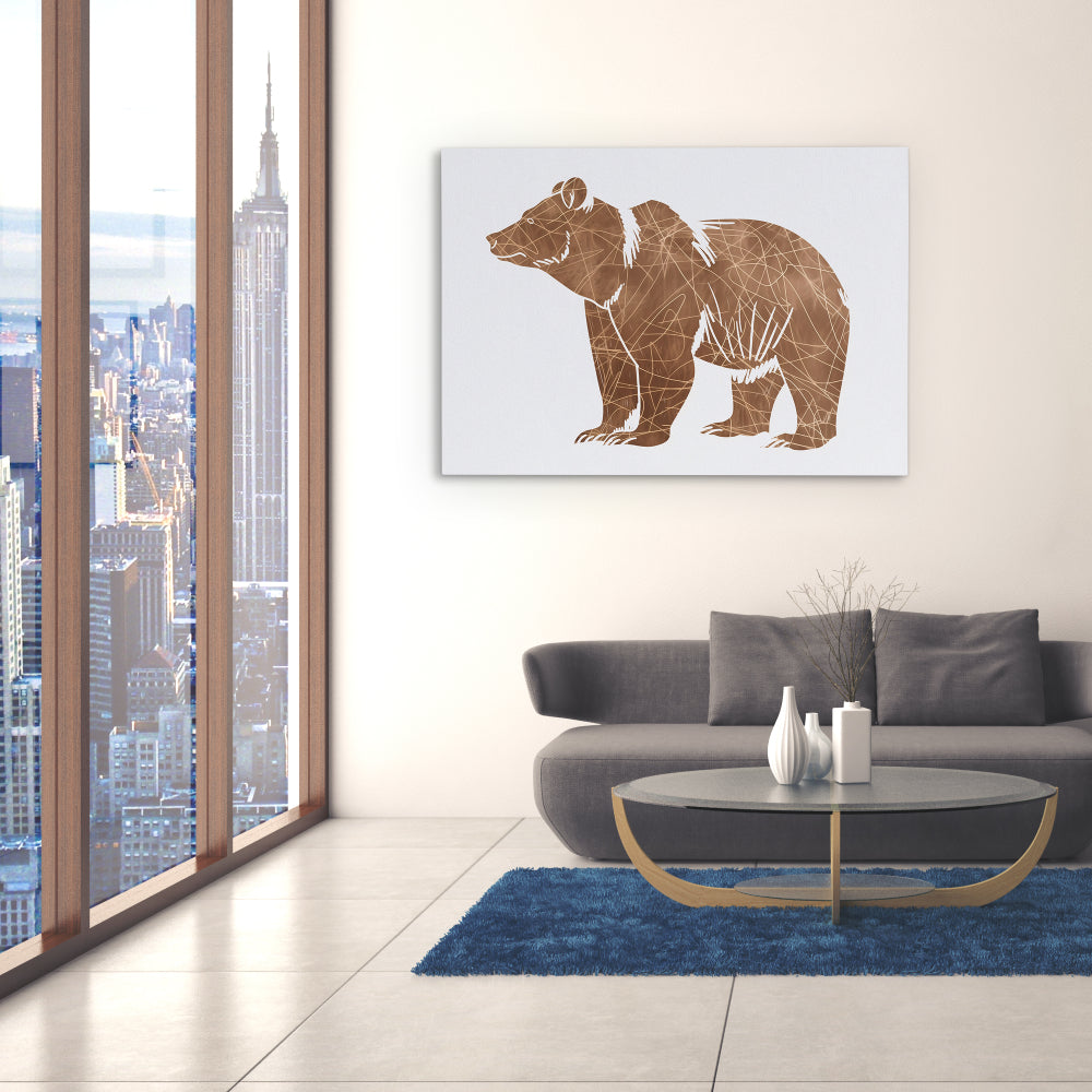 a picture of a brown bear on a white background