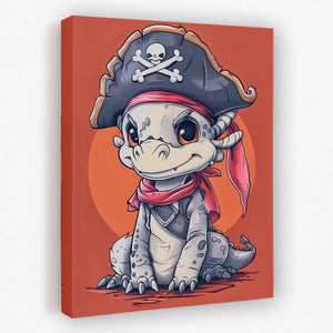 a cartoon animal with a pirate hat and bandanna