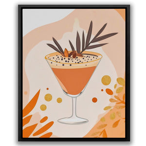 a painting of a drink in a glass