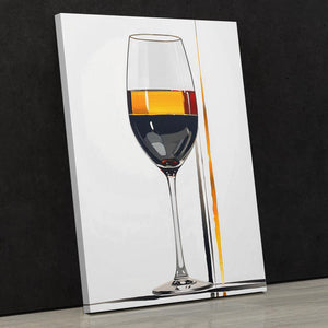 Midnight Elixir - Elegant Wine Glass Artwork - Luxury Wall Art 