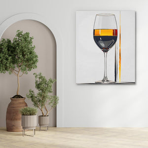 Midnight Elixir - Elegant Wine Glass Artwork - Luxury Wall Art 