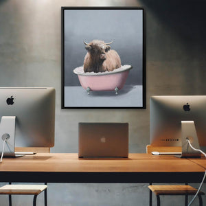 a picture of a dog sitting in a bathtub