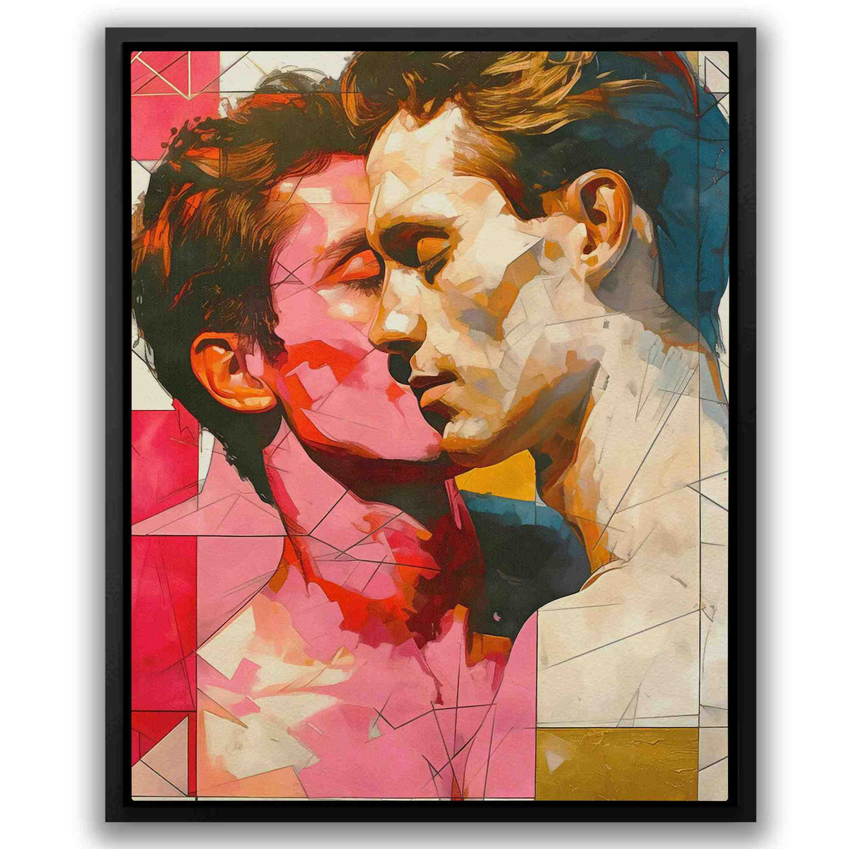 a painting of a man and a woman