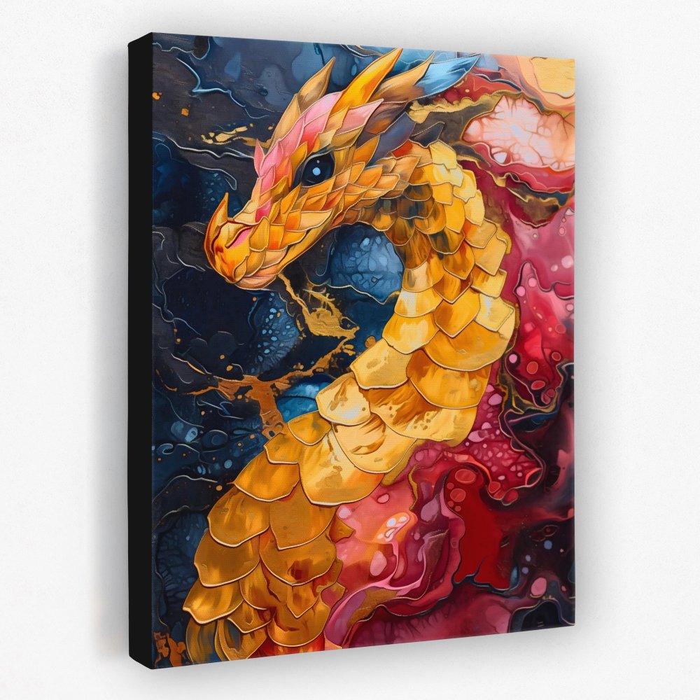 Dragon Scales abstract popular collage original art on canvas