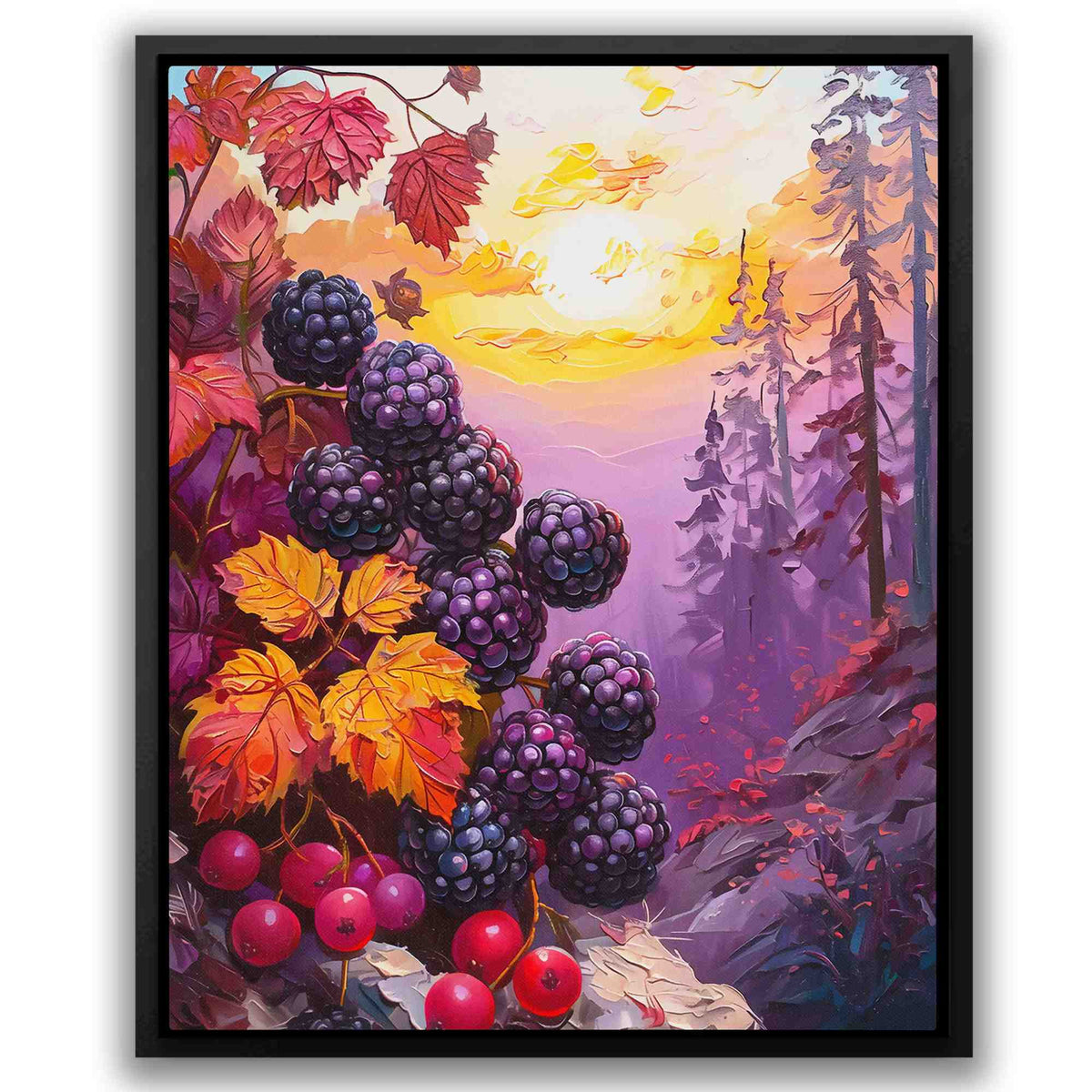 Wild Berries Nature Landscape - Luxury Wall Art