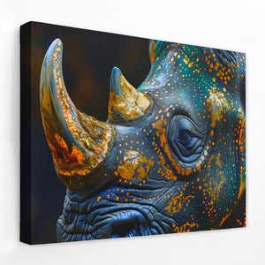 a close up of a rhino's face with a black background