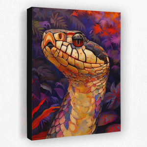 a painting of a snake on a wall