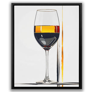 Midnight Elixir - Elegant Wine Glass Artwork - Luxury Wall Art 