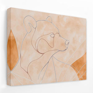 a painting of a bear on a wall