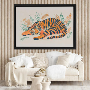 Napping Tiger: Peaceful Jungle Scene for Your Home - Luxury Wall Art 