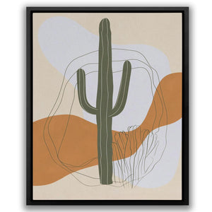 a picture of a cactus in a frame