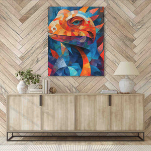 a painting of a fish on a wall