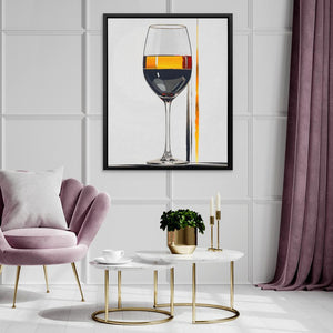 Midnight Elixir - Elegant Wine Glass Artwork - Luxury Wall Art 