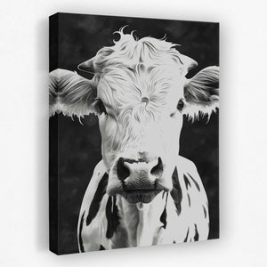 Bovine Portrait Black and White Animal Art - Luxury Wall Art 