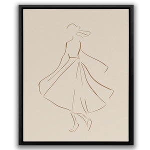 a drawing of a woman in a dress