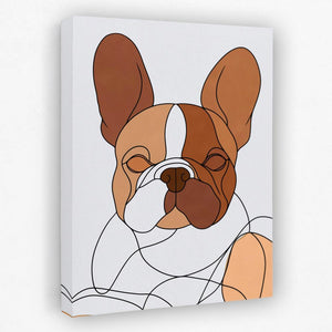 a picture of a brown and white dog on a white background