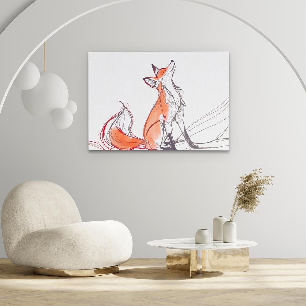 Fox Watercolor Canvas Wrap Wall Art, Gallery Canvas Wrap Fox Art, Woodland Fox Canvas good Wrap, Animal Wall Art, Fox Art Print Canvas Wrap