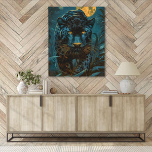 a painting of a tiger on a wall