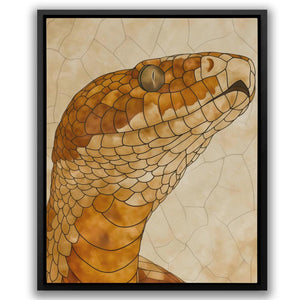 a painting of a snake on a wall