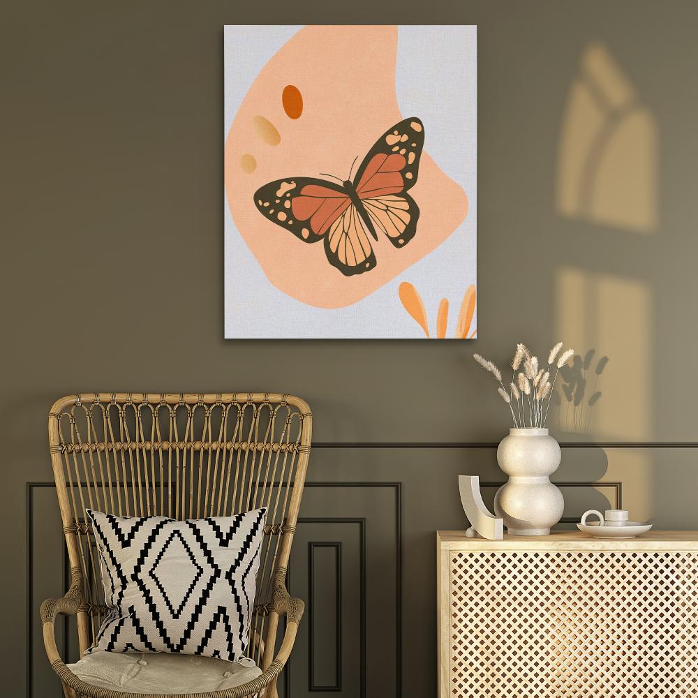 a painting of a butterfly on a white background