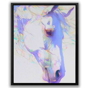 a painting of a horse with a white background