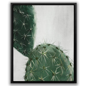 a picture of a cactus in a black frame