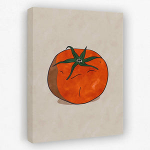 a painting of a tomato on a white background