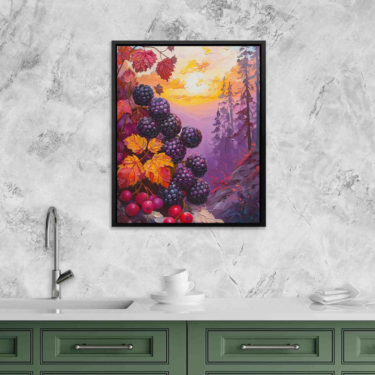 Wild Berries Nature Landscape - Luxury Wall Art